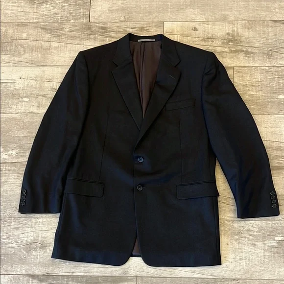 Hickey Freeman Classic Grey Men's Blazer‎ 100% Worsted Wool Size 46 L